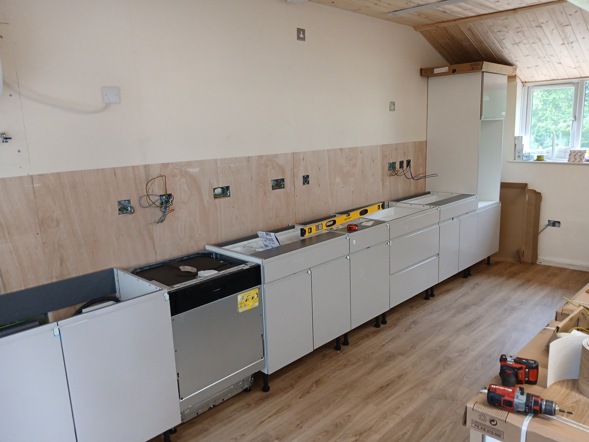 First of the new kitchen units going in